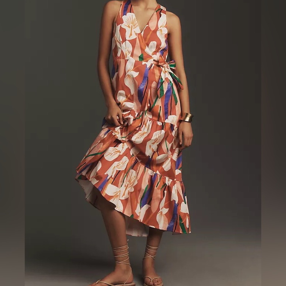 Anthropologie Hutch Stace Sleeveless Wrap Dress-Size S-NWT - Picture 2 of 3